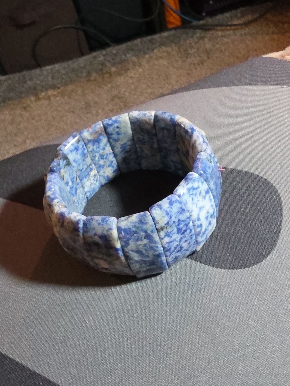 Blue Sodalite Stretch Bracelet - Casual Layering Accent